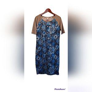LulaRoe Blue Floral Patterned Dress